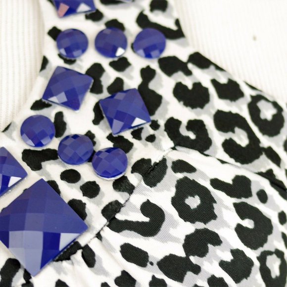 CACHE BLACK & WHITE ANIMAL PRINT SLEEVELESS DRESS - Picture 6 of 9